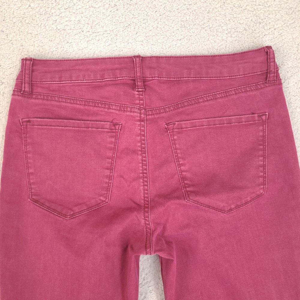 Refuge Skinny‎ Leg Jeans Women's Size 6 Burgundy Red Stretch Mid Rise - Picture 10 of 11